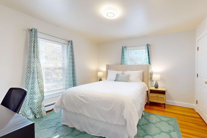 Bedroom - HEW222 Sunny Riverside Apt Near MIT, Harvard & Red Line