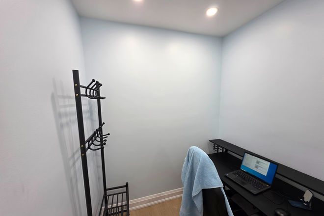 Office Room - Private Furnished Room for Rent in a Newly Renovated Basement Duplex