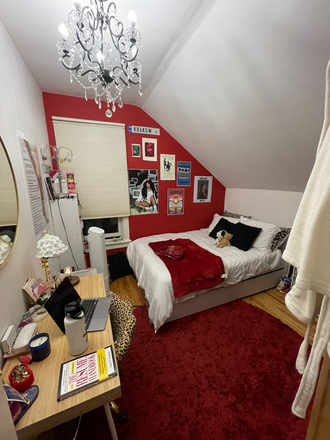 Bedroom as of now (chandelier included) - Bedroom available near Pearl Street