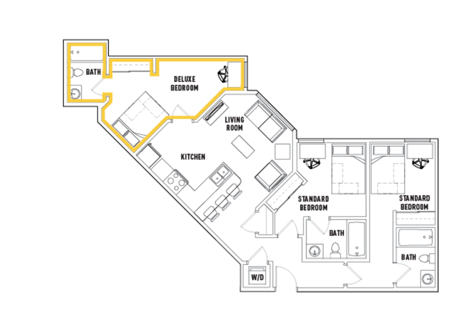 Deluxe bedroom + personal bathroom - 1200 West Marshall St Apartment