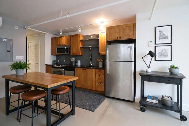 kitchen - Awesome modern JP studio with parking - Feb 1st Apartments