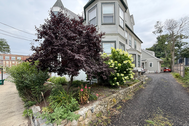 Unit B Apertment Entrance - Fully furnished bright garden-level 3-BR apartment in Brookline, Boston.