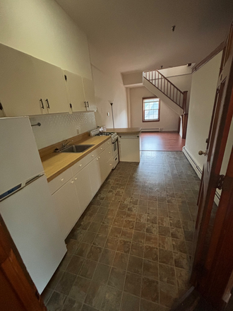 Kitchen and living room - Beautiful 1 bedroom 1 bath apartment. Close to campus.