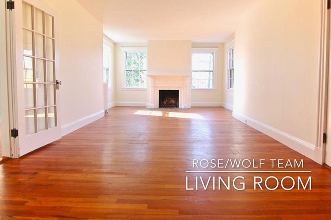 27 foot living room with 4 large windows - ENORMOUS YET REFINED: 1 BR plus study, plus dining room, on Linnaean St. by Radcliffe Quad Condo
