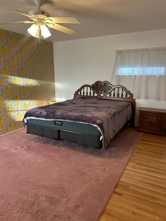 Bed and nighstands. No additional charge to use it so that you don't have to bring your furniture. - Room in a Private House for Rent One Block Away from UCR