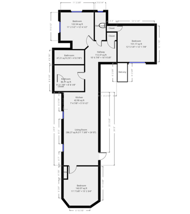 Floorplan - 4 Bed, 2 bath, Thatcher Street, Live in the Heart of BU! 9/1/2025 Apartments