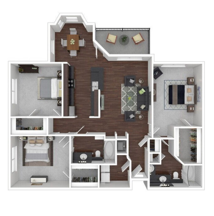 Layout of the apartment - Solano Apartments