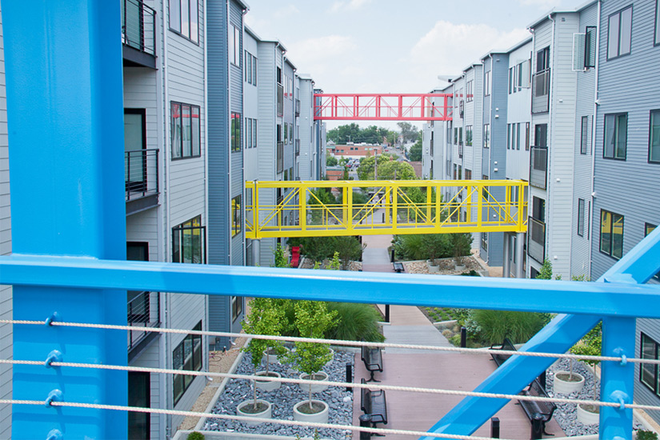 Courtyard from Bridge - Urban Exchange - Voted Best Apartments in the Valley!