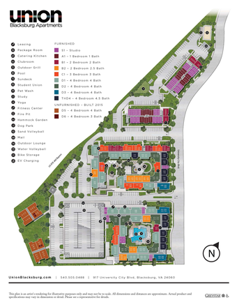 Map of the property - Union Blacksburg