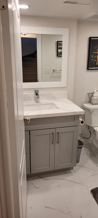 bathroom - Furnished 1 bedroom lower level of townhouse - bedroom and recreation private bathroom