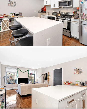 Common Space - Kitchen and Living Room - Modern Apartment Close to Campus - 1 BEDROOM SUBLET