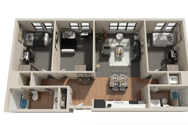 Layout of apartment - Redstone Lofts