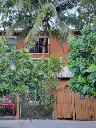 View from street - Rare 3-Story Brickell Townhouse with 2 Covered Parking Spaces