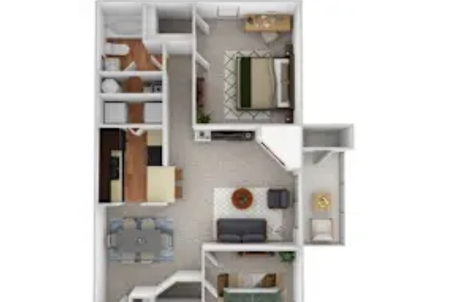 General floor plan. I’ll share pictures of the unit if requested. - Riverset Apartments