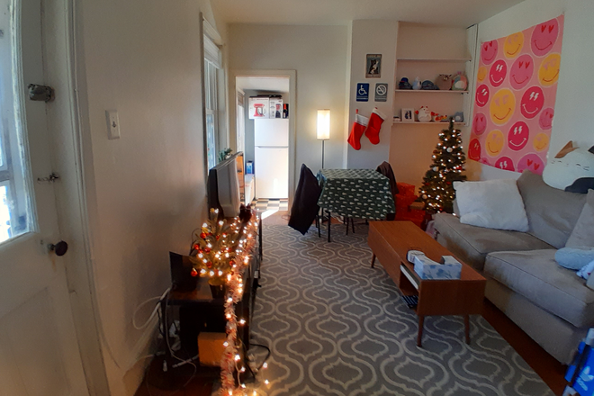 living room - 202 PRICE ST- WCU 1 BLOCK- 2nd floor. Sunny, hardwood floors. RENT incl HT&HW, EZ parking. APT $2040