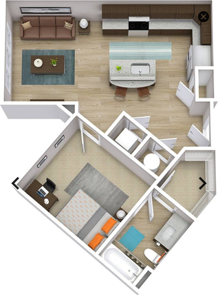 Floor plan - The Indy Apartments