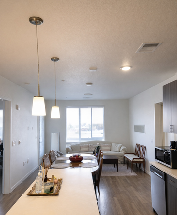 Kitchen/Dining - Private Bed + Bath Available at Legacy at Fitz | Walking distance to Anschutz | Female Only Apartments