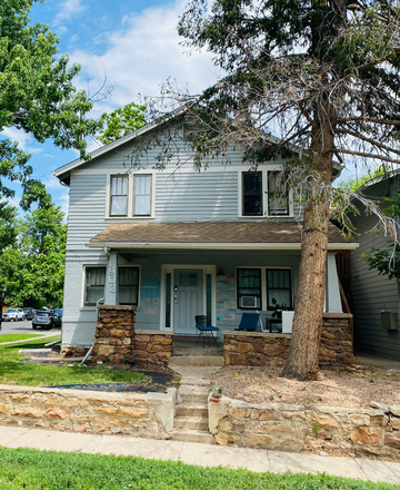 The front side of the house, including the porch - Goss Grove house close to Campus and Pearl Street