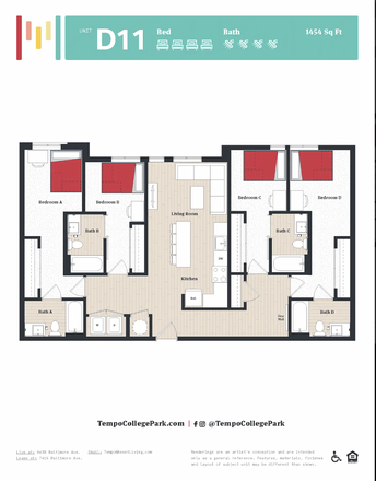Unit B is the unit for sublet - Tempo Apartments