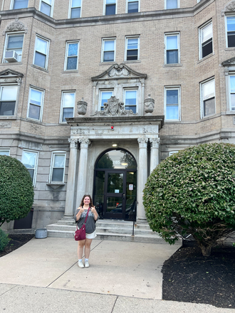Me outside building - Apartment 5 minutes from Berklee!