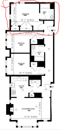 Floor plan - Winter Sublet– 5 Grant St| Spacious Master bedroom with Ensuite Bath| Huge Living Space| AC | HUH Apartments