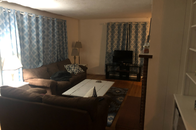 living room - Walk to campus, 4 Bedroom 2 Bath clean home, hardwood floors, washer/dryer, great yard