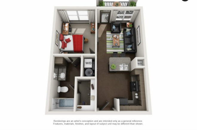 Floor Plan - The Crimson Apartments