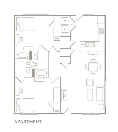 floor plan for apartment - Redpoint Tuscaloosa