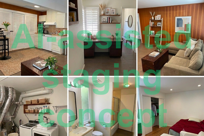 Example staging with more decorations - Furnished 881 Sq. Ft. 1BR + office/flex room ADU in North Berkeley