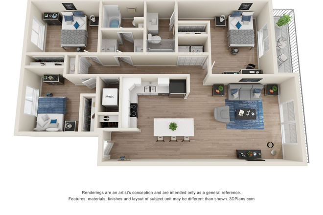 Room Top Right of The Image - Victory East Lansing - ROOM WITH ONLY ONE ROOMATE