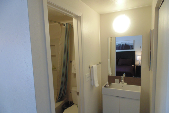 Bathroom - Full Service Furnished One bedroom with Loft, all inclusive with WIFI, Walking Distance to CU.