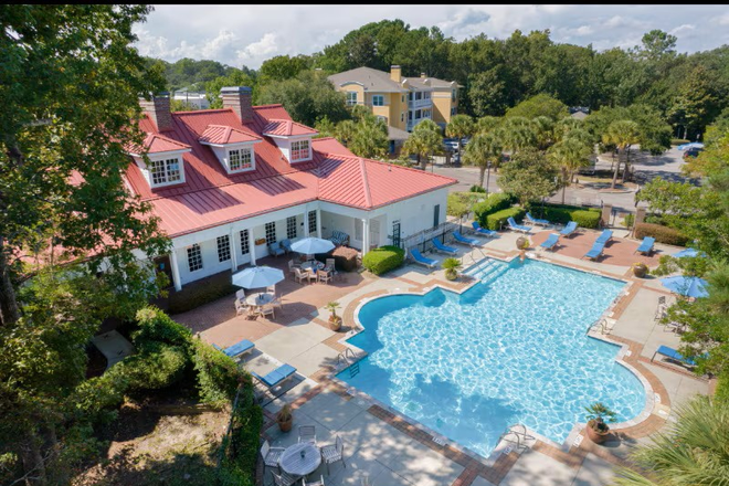 Community Clubhouse and Pool - Beautiful & Private James Island Condo - 5 Minutes to Downtown and MUSC