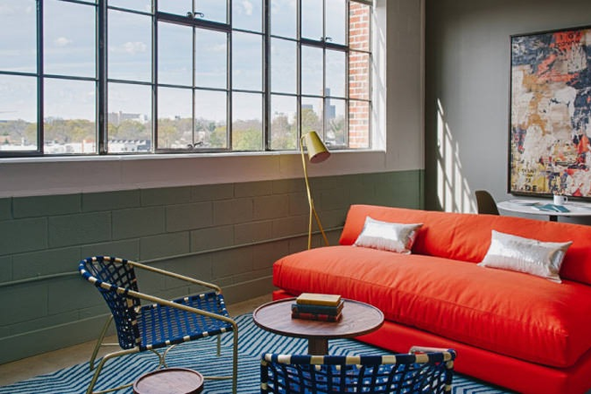 Original industrial steel windows. - FLATS on Beltline - 1 BR/1 SHARED BATH (AUG 3)