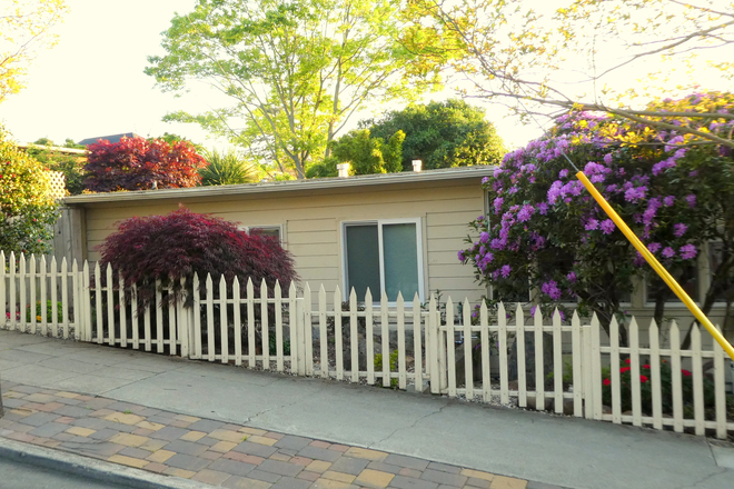 View from the street - Private fully furnished apartment with patio in best North Berkeley location