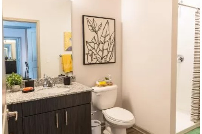 Bathroom with walk in closet - The Beacon Apartments