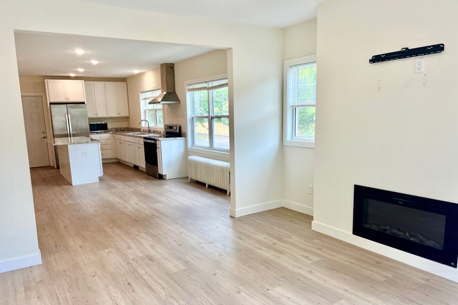 Spacious living room with elec Fireplace - New/modern Spacious 4- bed -2-bath per unit duplex 3 blks from St Thomas Duplex