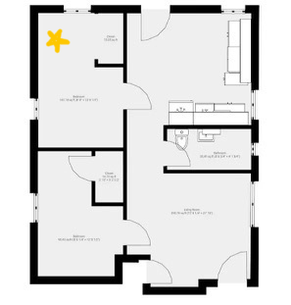 Star is Bedroom - Apartment 5 minute walk from Campus