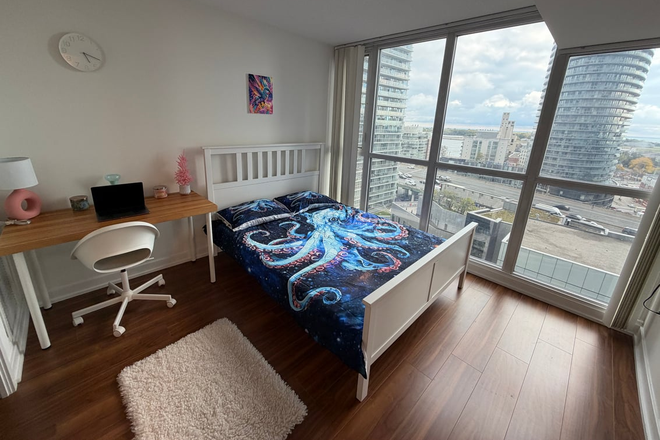 Master Room - Bedroom - Fully Furnished Private Rooms | CityPlace Near CN Tower & Rogers Centre