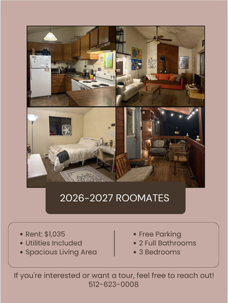 Kitchen, living room, my room (for size reference), balcony - Sadler Apartments