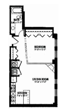 Floor plan - All-inclusive Move-in Ready 1b1b (private bath)