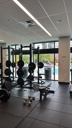 On-site fitness center located just downstairs - Current Midtown Apartment Top Floor/Main Building
