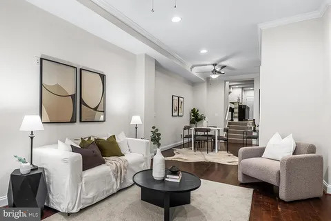 Entrance view of extra-wide living room - Federal Hill 3-Bed Townhouse