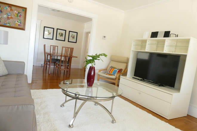 Living room - 4 min walk from UCB. Large, furnished, clean, bright, N Berkeley 1B/1BA Apt