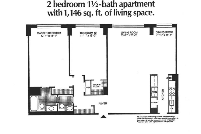 Floorplan - Lovely Spacious 2 bd Condo (Utilities included) at "The Towers" - close to AU