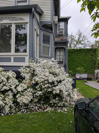 Outside view from street - door on right - Summer sublet: Furnished 2BR or 1BR apt for PU Faculty/Staff only-Edwards Place-Princeton