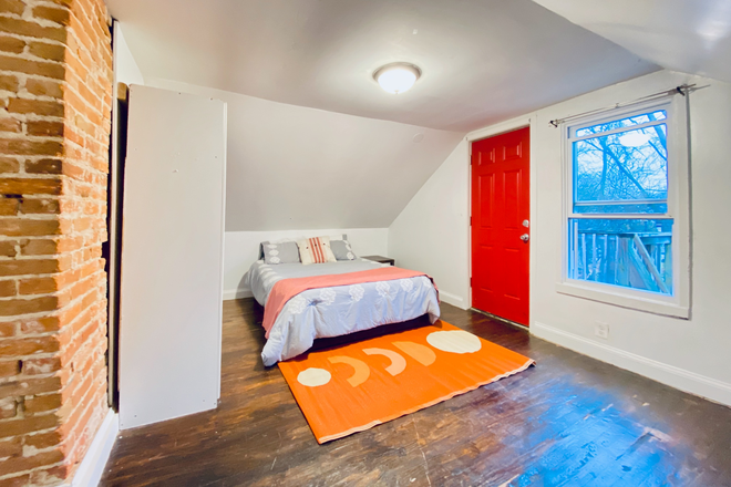 bedroom 1 with balcony, sleeping and study areas - Fully Furnished Private Room in a 2 Bedroom Apartment