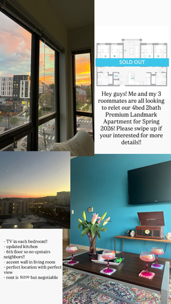 View, living room - Landmark Apartments