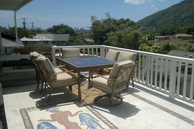Main patio - 4 bedroom, 3 bath house for rent.