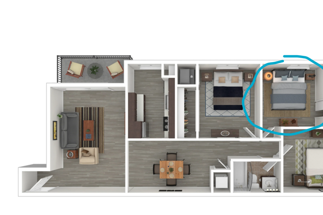 Bedroom Available - Terrace View Bedroom Available (Spring Sublease) Apartments