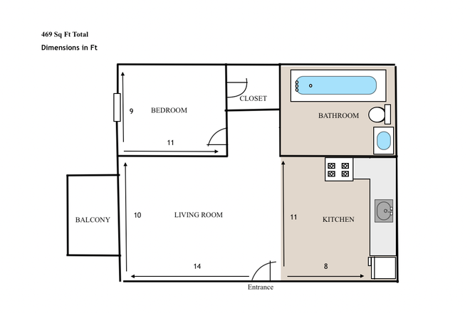 Floorplan of unit - Littleton House